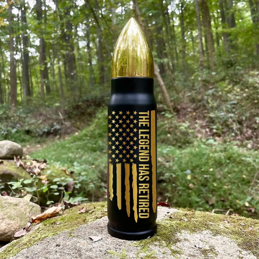 Retirement Gifts for Men, Christmas, Birthday Gift Ideas, The Legend Has Retired Tumbler, 17oz Insulated Tumbler with Patriotic American Flag Design - Funny Retirement Gift for Dad, Grandpa