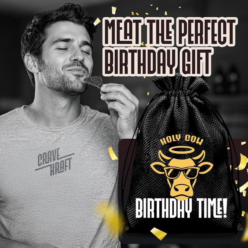 Mens birthday gift ideas: Jerky birthday basket & happy birthday gift card - birthday gifts for men & husband birthday gift Jerky Birthday Gift Basket - Birthday Gifts for Men, Dad Birthday Gift Idea B0HDWSKW5Q