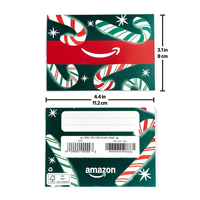 In a Mini Envelope - Christmas Amazon Physical Gift Card B0DCZLNX94