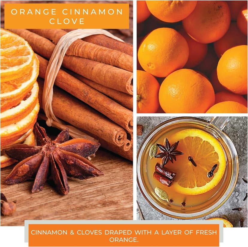 A Cheerful Giver — Orange Cinnamon Clove - 34oz Papa Scented Candle Jar with Lid - Keepers of the Light - 155 Hours of Burn Time, Gift for Women, Orange B005S4LKNO