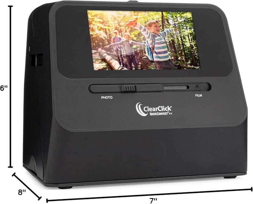 ClearClick QuickConvert 2.0 Photo, Slide, and Negative Scanner - Scan 4x6 Photos & 35mm, 110, 126 Film - No Computer Required - 22 MegaPixels