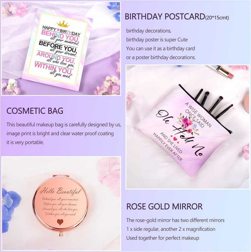 Happy Birthday Gifts for Women, Best Friend Birthday Gifts Basket for Girls Her Daughter Niece Granddaughter Female Sister Mom Coworker, Spa Gift Basket for Women