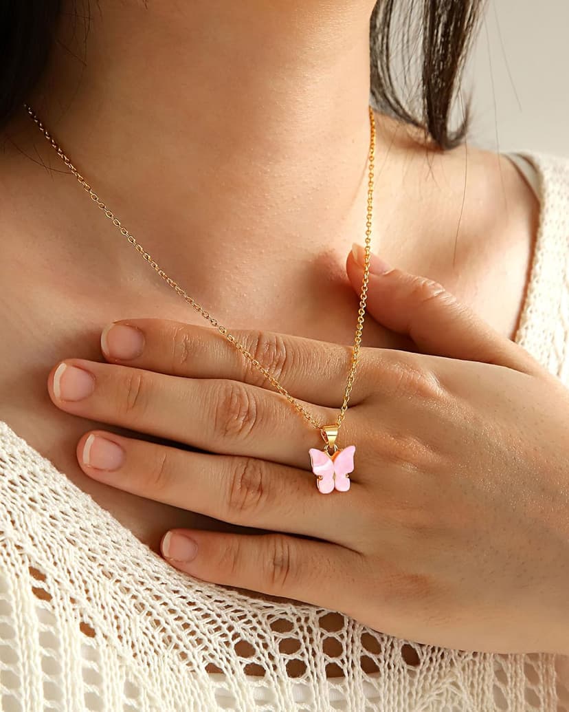 UNGENT THEM Happy 5th 6th 7th 8th 9th 10th 11th 12th Birthday Gifts, You Make The World A More Beautiful Place Butterfly Necklace Bday Presents