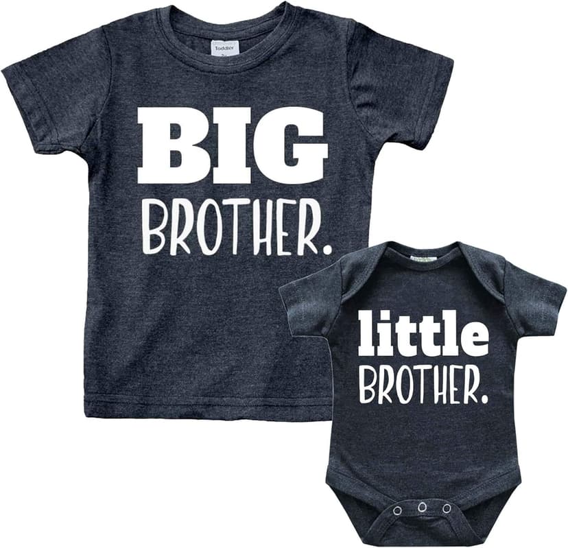 Big Brother Little Brother Shirts Matching Outfits Sibling Gifts Baby Set