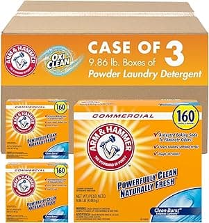Arm & Hammer Powder Laundry Detergent, Clean Burst Scent, 9.86 lb (Pack of 3)