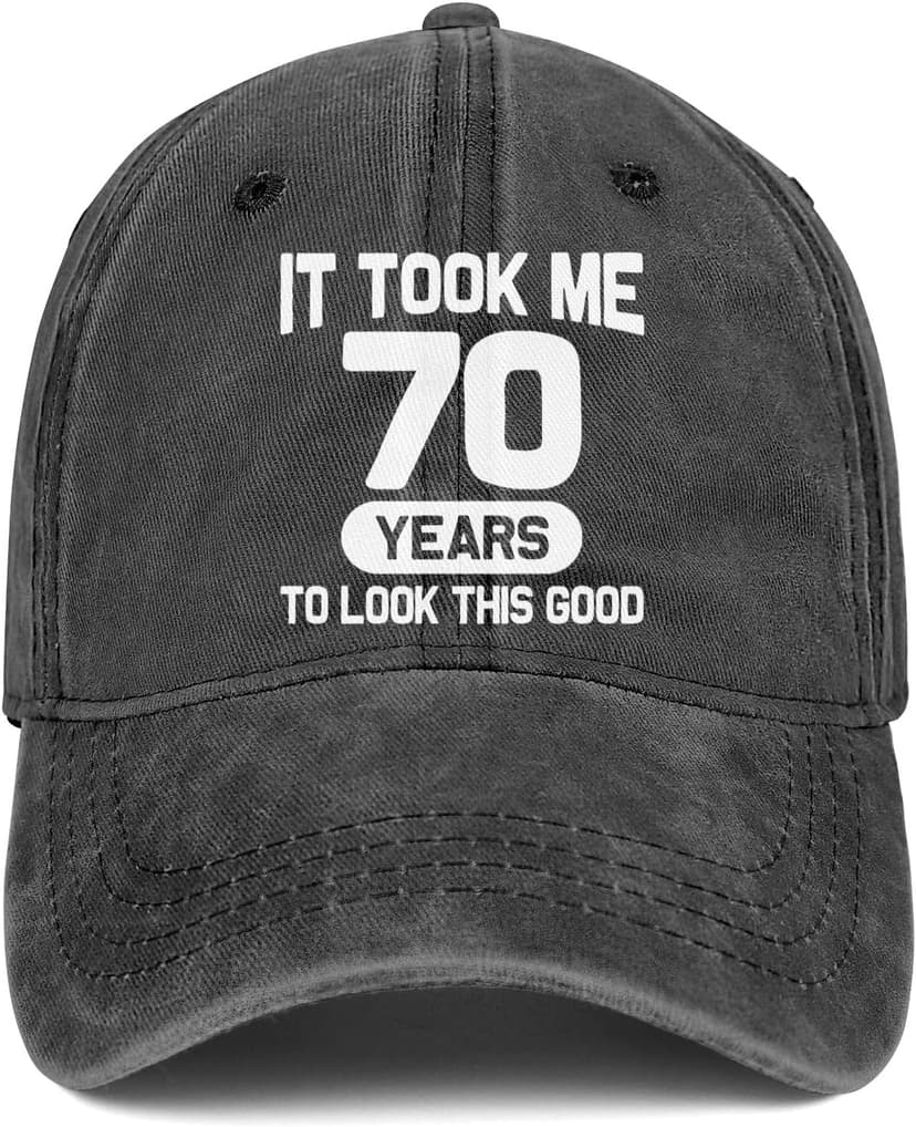 70th Birthday Gifts for Men Women 70 Year Old Gifts Ideas It Took Me 70 Years to Look This Good Hat Washed Cotton Hat