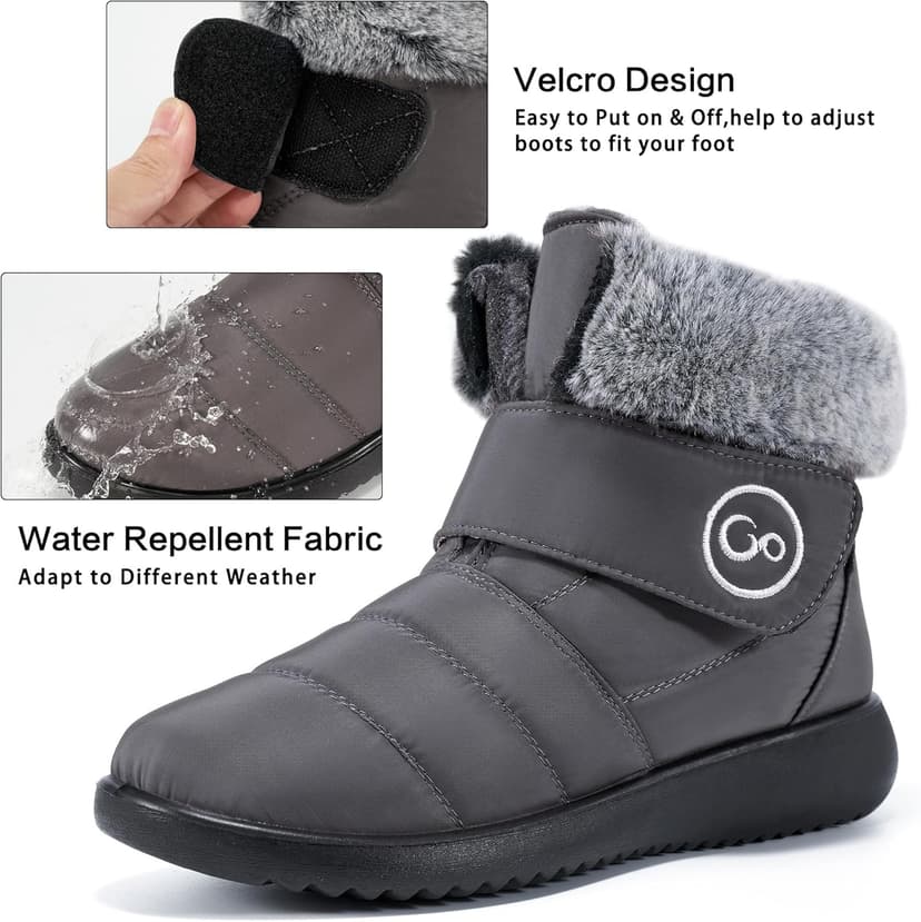 Reimferce Womens Snow Boots for Winter: Comfortable & Warm for All Day Wear - Waterproof Non Slip Booties for Commute Outdoor Walking