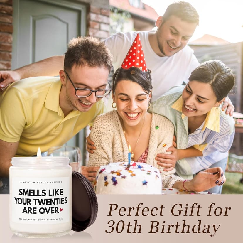 Funny 30th Birthday Gifts for Women Unique, 9oz Lavender Scented Soy Wax Candle, 1995, 30th Birthday Decorations for Her, Him, Women, Men, Wife, Sister, Friends, Daughter, Cool Gifts