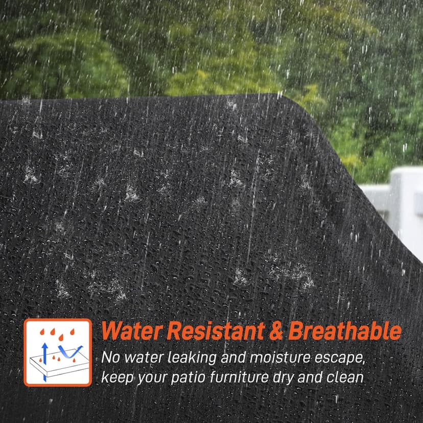 Arcedo Patio Chaise Lounge Cover Water Resistant, 2 Pack of Pool Lounge Chair Covers for Outside Stackable Cushions and Outdoor Furniture, 80" x 30" x 26" H, Black