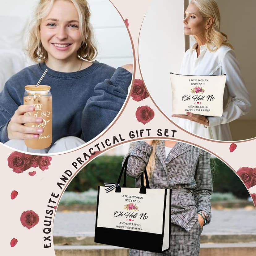 40th 50th 60th Birthday Gifts for Women Tote Bag Birthday Gifts Set for Mom Wife Sister Grandma Birthday Gifts for Her