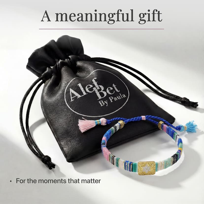 Star of David Macrame Friendship Bracelet Jewish Women Gift B07FY3824Z