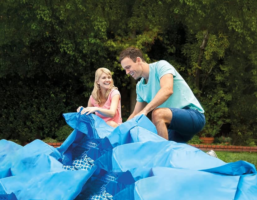 Intex 28120EH Easy Set Inflatable Swimming Pool: 10ft x 30in – Puncture-Resistant Material – Quick Inflation – 1018 Gallon Capacity – 23in Water Depth