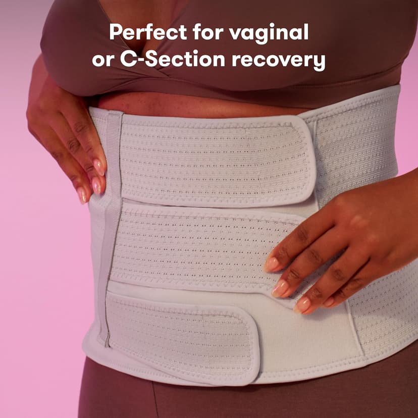 Adjustable Compression Wrap, After Birth Brace, Abdominal Support Band, 9 Inch High, Breathable Frida Mom Belly Binder for Natural & C-Section Postpartum Recovery, 9" High B09QRHY95G