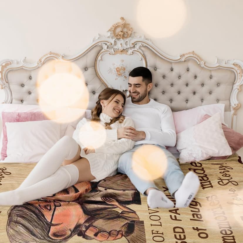 5 Year Anniversary Blanket Gifts for Wife/Her, 5 Year Marriage Anniversary Blanket Gifts 60’’X50’’, 5th Anniversary Romatic Gifts for Him/Couple, Gift for 5th Wedding Anniversary