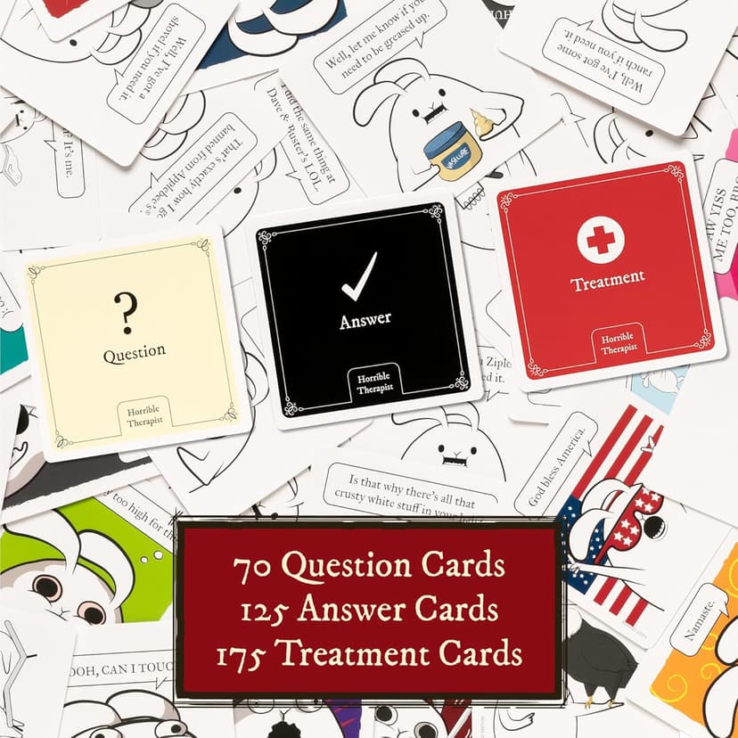 Horrible Therapist: Extra Horrible Edition by Exploding Kittens - A Card Game for 3-8 Players, Ages 17+ - Adult Party Game for Family Night