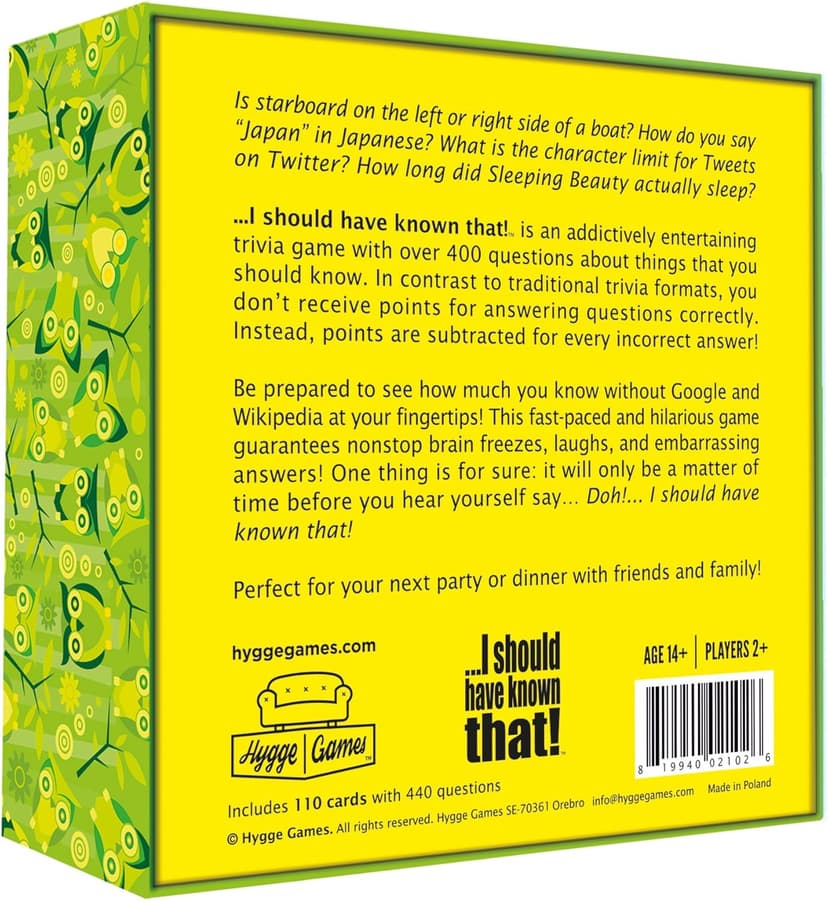 I should have known that! - A Trivia Game About Things You Oughta Know, Green