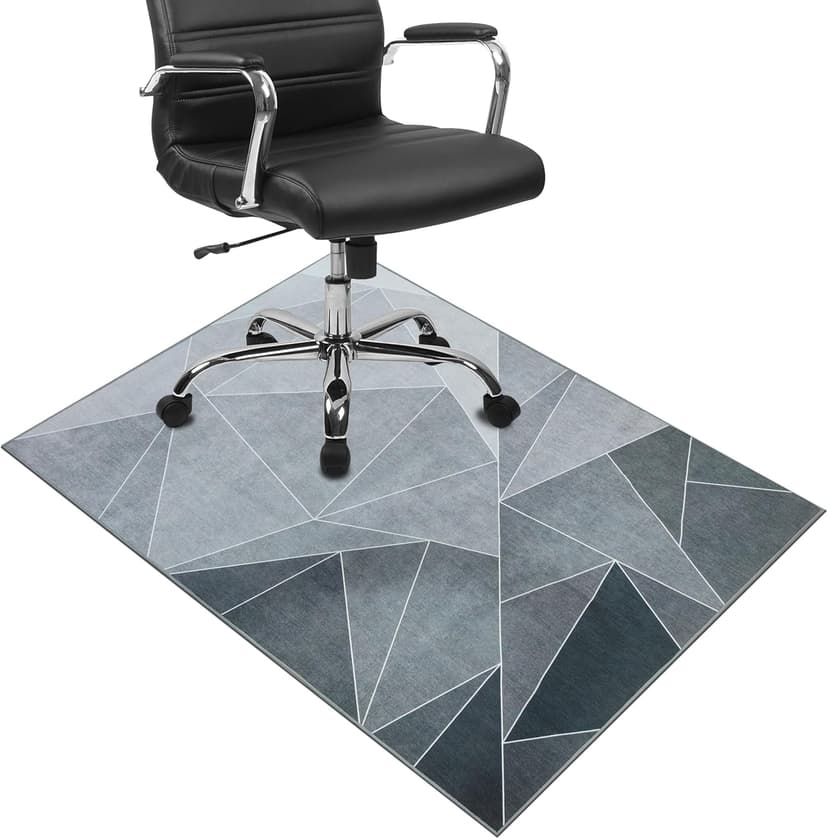 Office Chair Mat for Hardwood Floor & Low-Pile Carpet,36"*48" Highly Premium Quality Protector Floor Mat,Desk Chair Mat - Anti-Slip Carpet Chair Mats for Laminate/Tile Floor Black Grey