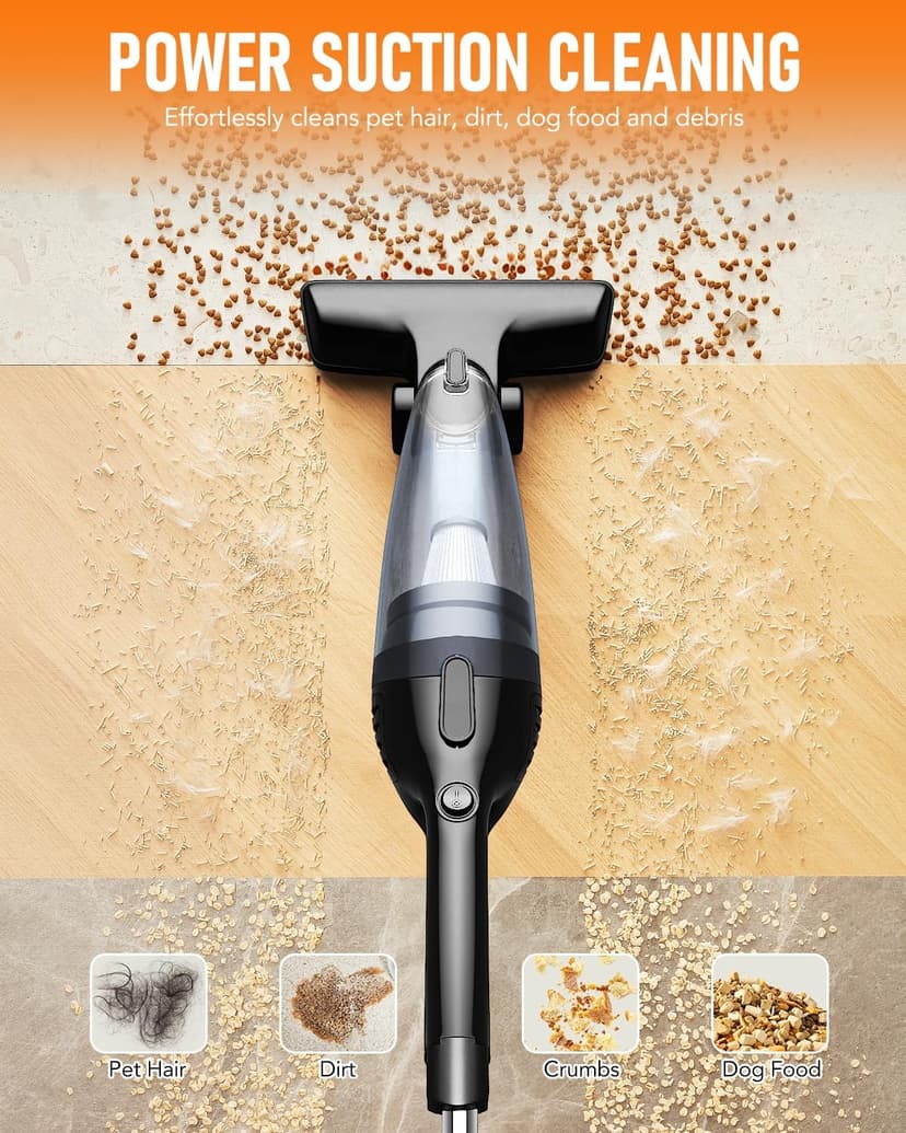 Avvnee Corded Stick Vacuum Cleaner – 15000Pa Strong Suction 600W Motor, Ultra-Light 3 lbs Design for Pet Hair, Hard Floors & Low-Pile Rugs | Includes Crevice Tool, 1L Dust Cup, 16.7ft Cord (Black)