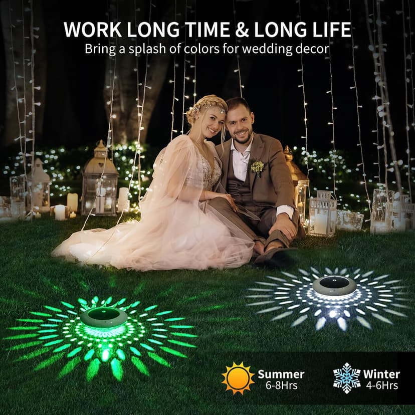 Floating Pool Lights w/Remote, 6.5 Inch RGB Color Changing Solar Pool Lights That Float with 9 Dynamic Lighting, IP68 Waterproof Hangable Solar Floating Light for Pool Garden Weeding Decor(2)