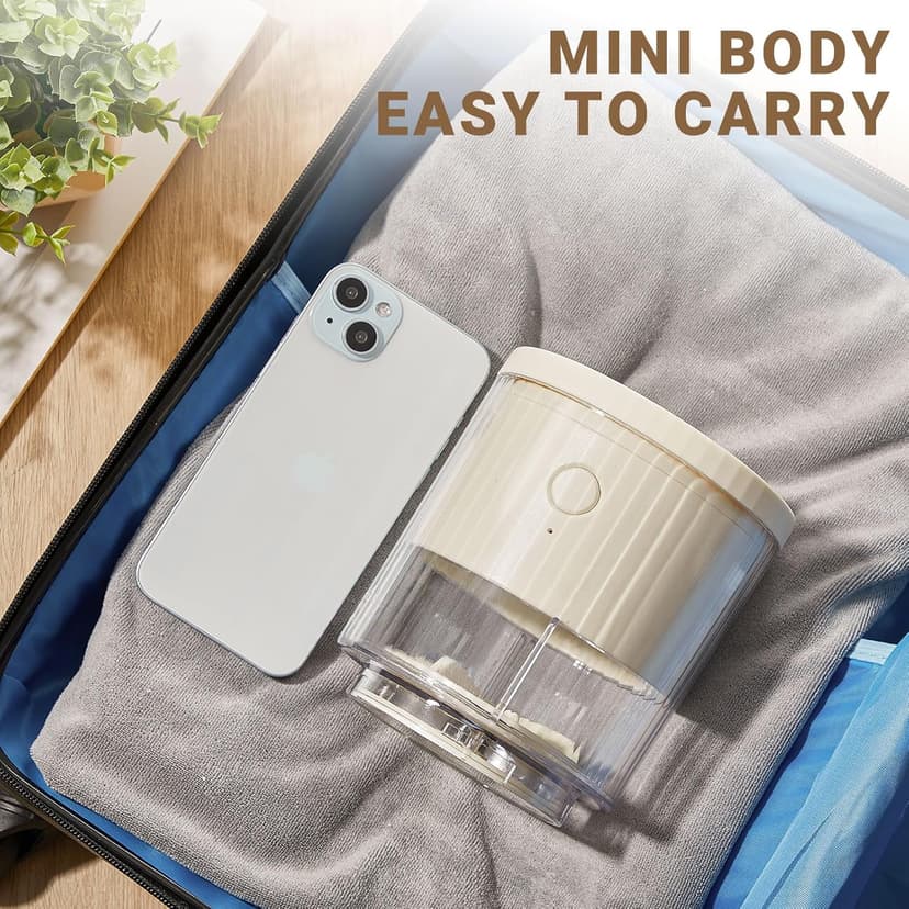Lounsweer 1.6L Portable Washing Machine Mini Underwear Washer Rechargeable Cordless Foldable USB Charging for Underwear Baby Clothes for Travel Apartment RV