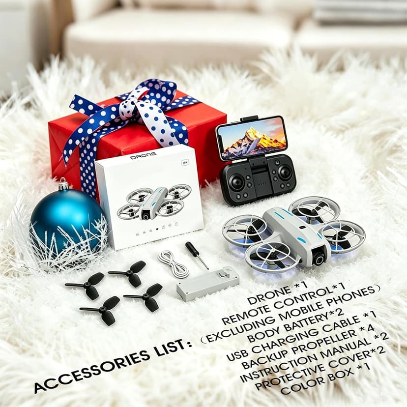drone with Camera 4K for Adult Beginners,RC Quadcopter featuring Altitude Hold, One-Key Takeoff/Landing, Auto Follow,3-Speed Adjustment,Stunt Roll -Ideal Holiday Gift.