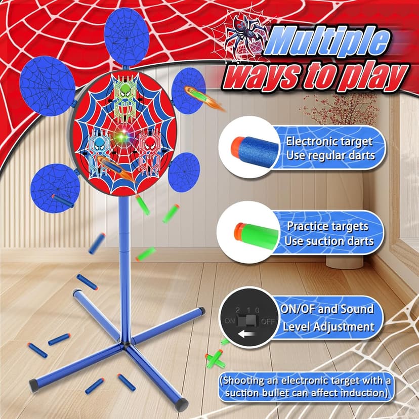 Shooting Games Toys for Nerf Gun Party, Shooting Targets with 2 Toy Guns 40 Foam Darts Kids Outdoor Indoor Toys for Birthday Easter Xmas Gifts for 4 5 6 7 8 9 10+ Year Old Boys Kids