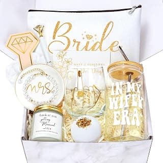 Bridal Shower Gifts for Bride To Be Gift Box Unique Bride Gift for Bachelorette Party Popular Bachelorette Gifts for Brides Just Married Engagement Wedding Presents Set for Women Her Wifey Future Mrs B0FDGQMJFW