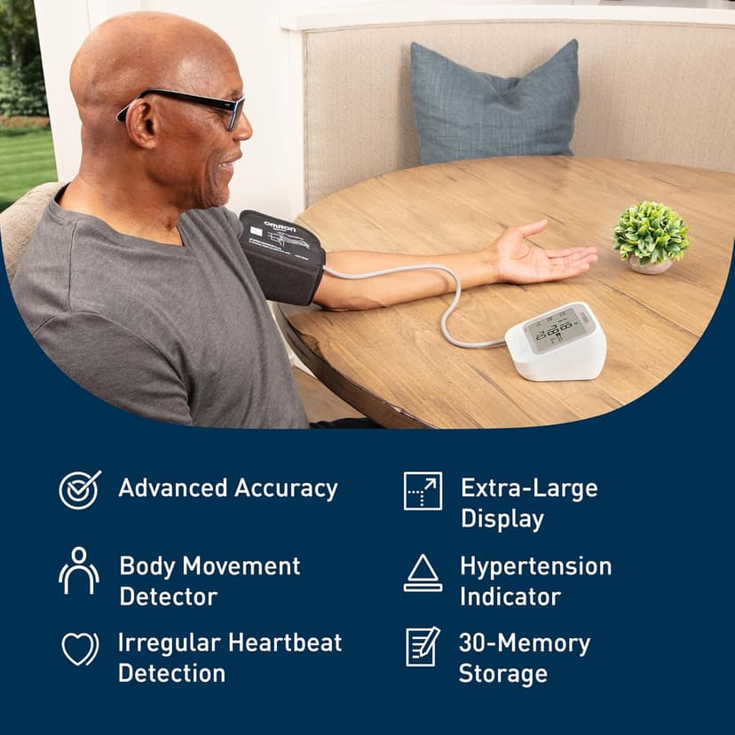 OMRON Silver Blood Pressure Monitor for Home Use & Upper Arm Blood Pressure Cuff - #1 Doctor & Pharmacist Recommended Brand - Clinically Validated - Connect App