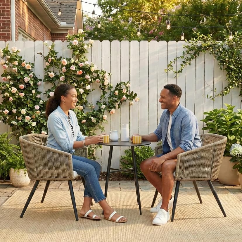 Best Choice Products Set of 2 Patio Dining Chairs, Outdoor Seating for Backyard, Poolside, Balcony w/Woven Wicker Design, 250lb Weight Capacity - Natural/Ivory