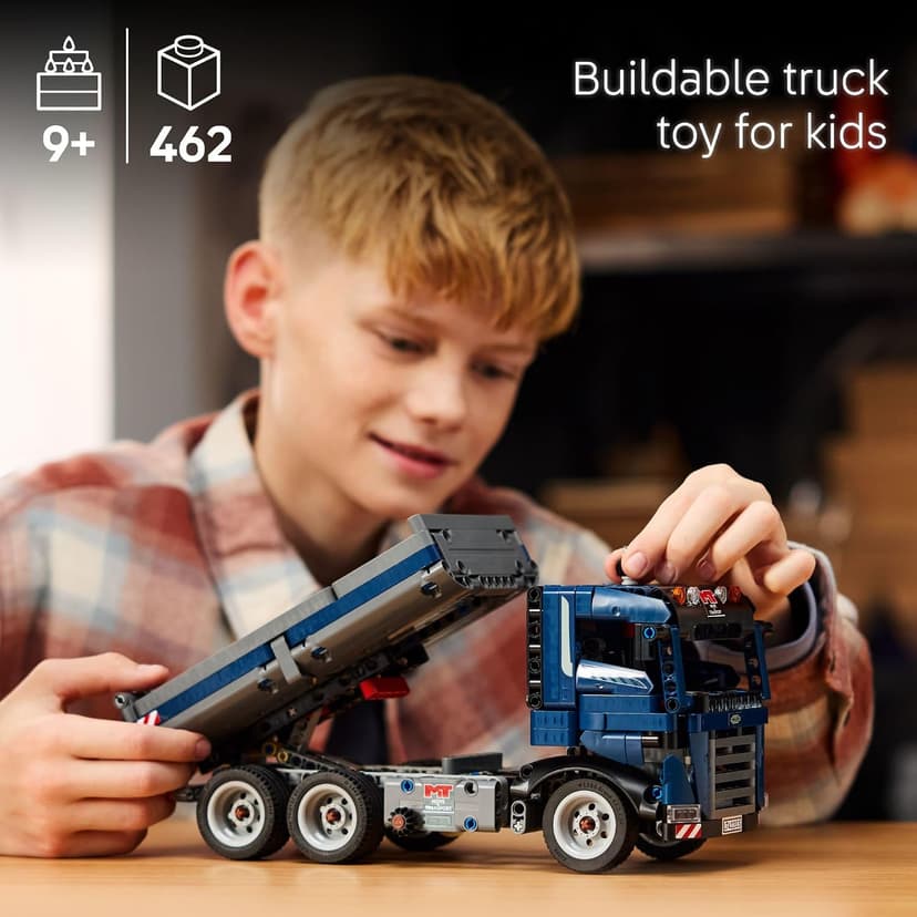 LEGO Technic Tipping Dump Truck Toy - Construction Truck Building Toy for Kids, Boys and Girls, Ages 9+ - Gift for Birthdays - W/Realistic Features - 42203 B0DJ1D4SHD