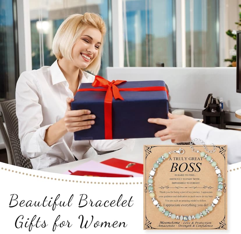 𝗚𝗶𝗳𝘁𝘀 𝗳𝗼𝗿 𝗪𝗼𝗺𝗲𝗻 𝗠𝗼𝗼𝗻𝘀𝘁𝗼𝗻𝗲 𝗕𝗿𝗮𝗰𝗲𝗹𝗲𝘁 Amazonite Colorful Imperial Jasper Stainless Steel Beads Bracelets, Graduation Mothers Day Christmas Birthday Gifts for Her Women