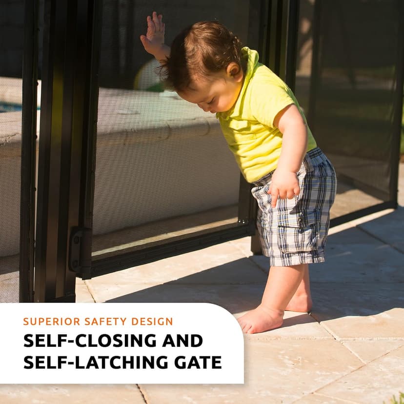 Pool Fence DIY by Life Saver Self-Closing Gate Kit, Black (Pack of 1)