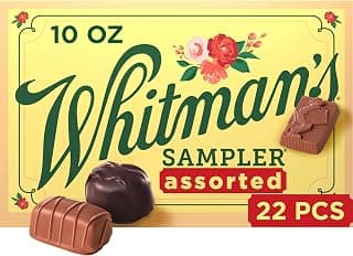 WHITMAN'S SAMPLER Assorted Milk & Dark Chocolate Candy Gift Box, 10 oz.