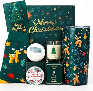 Unique Christmas Gift Basket, Xmas Gift Set for Mom Coworkers Teacher Sister Wife Best Friend White Elephant W Tumbler MHSMHL Christmas Gift for Women 2026 Secret Santa Gifts for Women B0FR4NPVT1