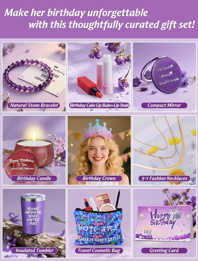 Birthday Gifts for Women - Unique Inspirational Theme Happy Birthday Gift for Her/Friendship/Sister/Best Friend/Mom/Girlfriend/Wife/Teen Girls/Bestie,Gifts for Women