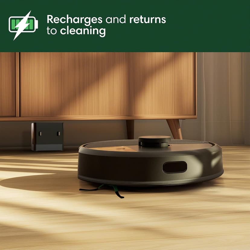 iRobot Roomba 105 Combo Robot Vacuum & Mop - Easy to use, Intense Power-Lifting Suction, LiDAR Navigation, Multiple Cleaning Modes, Avoids Mopping Carpets, Self-Charging