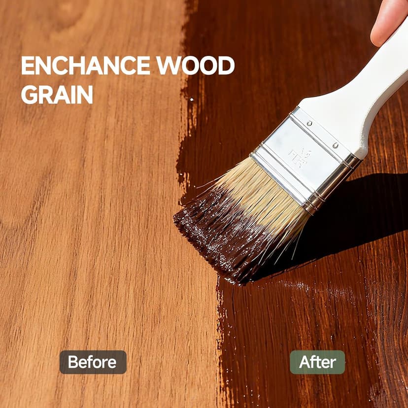 Wood Stain,16oz Teak Wood Stain & Sealer in One, Water Based|Fast Drying|Non-Toxic|Low Ddor|Waterproof, for Indoor and Outdoor Furniture, Multiple Finishes(with Tools)