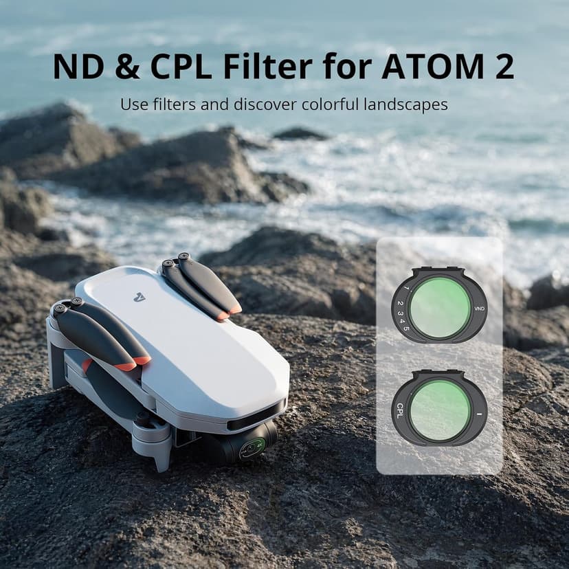 Potensic ATOM 2 Fly More Combo with RC PTD 1, Drone with Camera 4K, 8K Photo, 10KM Transmission, 96 Mins Flight, 3-Axis Gimbal, AI Track, Vertical Shooting, ND CPL Filter, RC Strap, Screen Protector