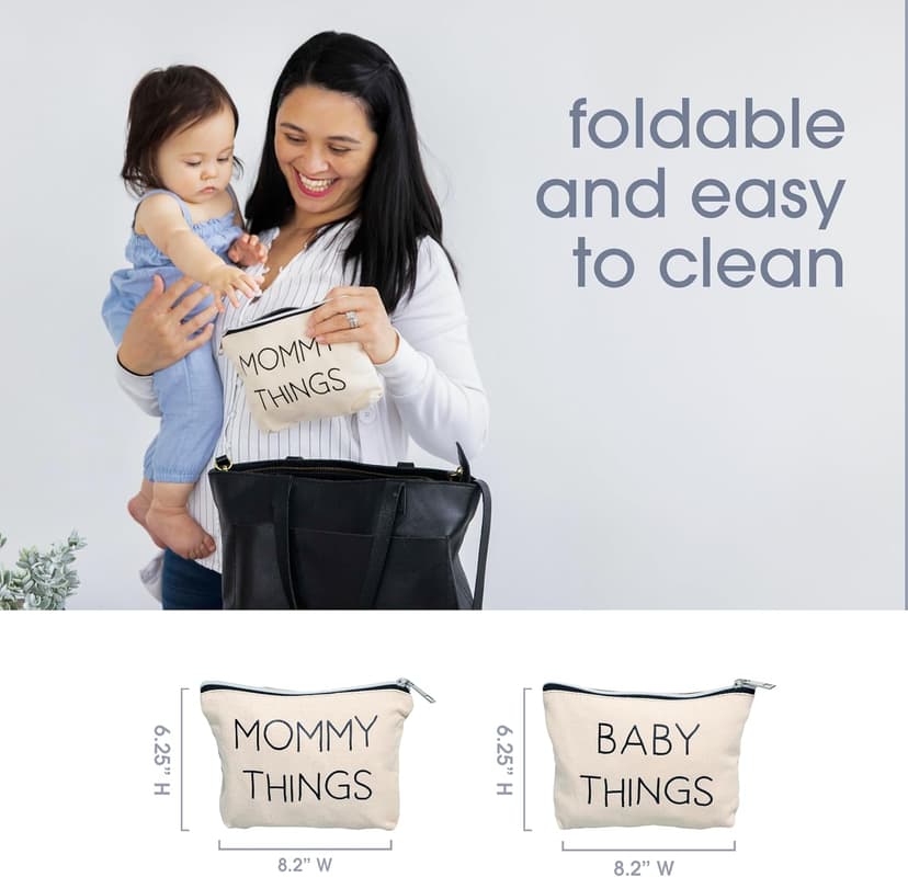 Pearhead Unisex Mommy and Baby Things Travel Pouch, 2 Count (Pack of 1)