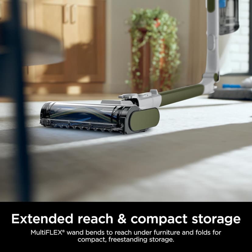 Shark PowerPro Flex Pet Plus Cordless Vacuum, FloorDetect Technology, MultiFLEX Wand, HEPA Filter, for Carpets & Hard Floors, Up to 50-Minute Runtime, Powerful Pet Hair Pickup, Olive, IZ387H