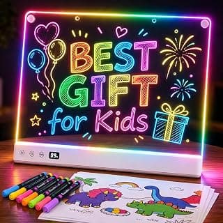 Aullsaty 16.5-Inch LED Drawing Board for Kids, Rechargeable Light Up Dry Erase Board with 16 Light Effects, 7 Markers and Tracing Kit, Birthday or Christmas Gift for Boys and Girls Ages 3-12 B0H7HFPLFM