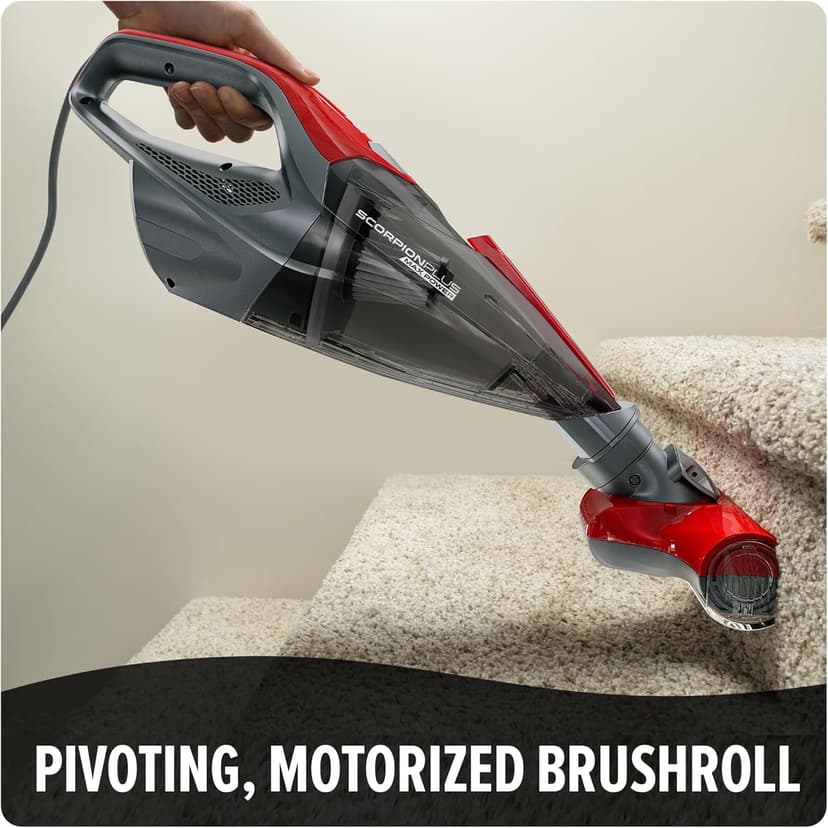 Dirt Devil Scorpion Plus Handheld Vacuum Cleaner, Powerful Suction, Lightweight, Includes Pivoting Stair and Upholstery Tool, Crevice Tool, Corded Portable Vacuum Cleaner