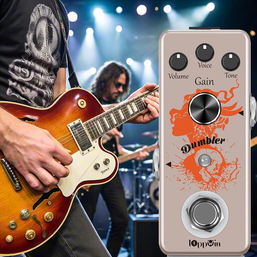 Compact Dumble-Style Overdrive Guitar Pedal - IOppWin Dumbler with Voice Dial for Crisp Bite, True Bypass, Metal Shell for Beginners - Vintage Amp Simulator with Warm Sustain