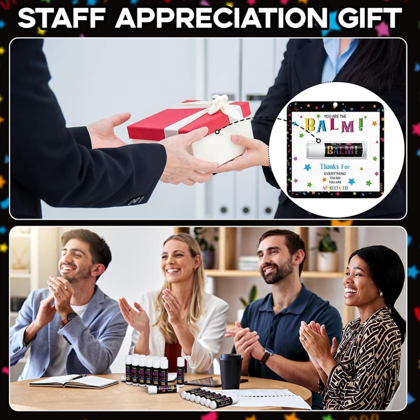 Christmas Employee Teacher Appreciation Lip Balm, You're the Balm, Christmas Staff Team Thank You Gift for Women Men Coworker 30 Pack Christmas Employee Teacher Appreciation Gifts Bulk Lip Balm B0CG9L7HTQ