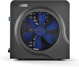 TURBRO 18,000 BTU Swimming Pool Heat Pump, Electric Pool Heater for Above-Ground Pools and Spas up to 6,000 Gallons, Titanium Heat Exchanger, 5.5 COP, IPX4-Waterproof, 110-120V, Manatee M18