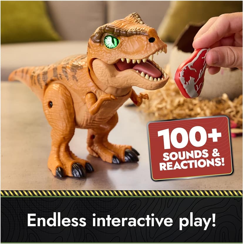 Primal Hatch Jurassic World Interactive Toy Dinosaur & Egg, Hatch & Train Your own Baby Dino with 100+ Sounds & Reactions, Kids Toys for Boys & Girls Aged 5 & Up