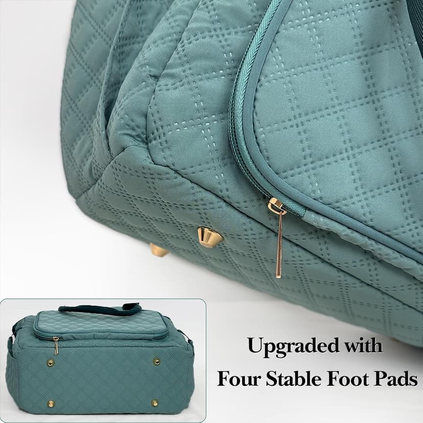 Crochet Bag Yarn Storage, Large Knitting Tote with Padded Crochet Hook Organizer, Tote with Multiple Compartments for Crochet Lovers, Knitting Accessories, Mother's Day Gift