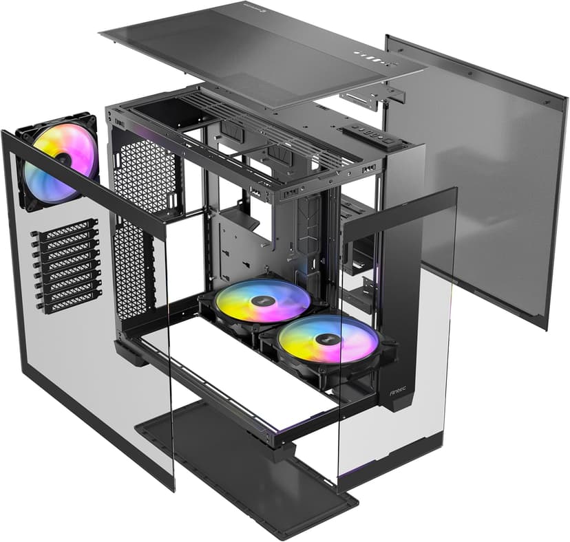 Antec C8 ARGB, 2X TQR 160mm & 1x TQ 140mm ARGB PWM Fans Included,Dual-Chamber Layout, Type-C, 360mm Radiator Support, Seamless TG Front & Side Panels, RTX 40 Compatible, Full-Tower E-ATX PC Case