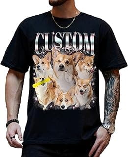 Custom Photo Bootleg Rap Shirt with Girlfriend's Face for Boyfriend - Vintage Graphic Shirt for Men