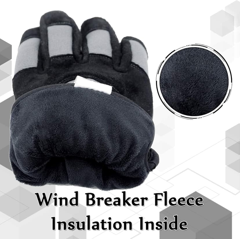 SKYDEER Super Soft and Warm Winter Gloves with Deersplit Leather Suede and 3M Thinsulate Insulation for Cold Weather SD5176T